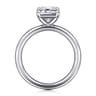 Lark - 14K White Gold Emerald Cut Solitaire Engagement Ring