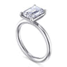 Lark - 14K White Gold Emerald Cut Solitaire Engagement Ring