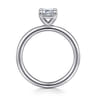 Lark - 14K White Gold Emerald Cut Solitaire Engagement Ring