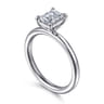 Lark - 14K White Gold Emerald Cut Solitaire Engagement Ring