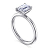Lark - 14K White Gold Emerald Cut Solitaire Engagement Ring