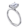 Lark - 14K White Gold Emerald Cut Solitaire Engagement Ring