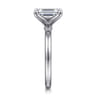 Emma - 14K White Gold Emerald Cut Solitaire Engagement Ring