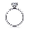 Evelina - 14K White Gold Emerald Cut Solitaire Diamond Engagement Ring