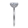 Evelina - 14K White Gold Emerald Cut Solitaire Diamond Engagement Ring