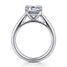 Bambi - 14K White Gold Emerald Cut Diamond Engagement Ring