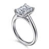 Bambi - 14K White Gold Emerald Cut Diamond Engagement Ring