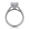 14K White Gold Emerald Cut Solitaire Diamond Engagement Ring