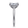 14K White Gold Emerald Cut Solitaire Diamond Engagement Ring