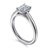 Bambi - 14K White Gold Emerald Cut Solitaire Diamond Engagement Ring
