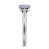 Bambi - 14K White Gold Emerald Cut Solitaire Diamond Engagement Ring