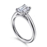 Bambi - 14K White Gold Emerald Cut Diamond Engagement Ring