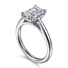 Bambi - 14K White Gold Emerald Cut Diamond Engagement Ring