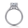 Anne - 14K White Gold Emerald Cut Solitaire Diamond Engagement Ring