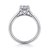 Anne - 14K White Gold Emerald Cut Solitaire Diamond Engagement Ring