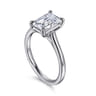 Anne - 14K White Gold Emerald Cut Solitaire Diamond Engagement Ring