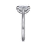 Anne - 14K White Gold Emerald Cut Solitaire Diamond Engagement Ring