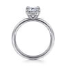 Azura - 14K White Gold Emerald Cut Solitaire Diamond Engagement Ring