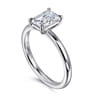Azura - 14K White Gold Emerald Cut Solitaire Diamond Engagement Ring