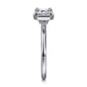 Linen - 14K White Gold Emerald Cut Diamond Engagement Ring