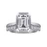 Linny - 14K White Gold Emerald Cut Diamond Engagement Ring