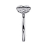 Linny - 14K White Gold Emerald Cut Diamond Engagement Ring