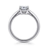 Anushka - 14K White Gold Emerald Cut Solitaire Diamond Engagement Ring