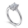 Anushka - 14K White Gold Emerald Cut Solitaire Diamond Engagement Ring