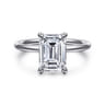 Tiana - 14K White Gold Emerald Cut Solitaire Diamond Engagement Ring