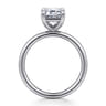 Tiana - 14K White Gold Emerald Cut Solitaire Diamond Engagement Ring