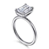 Tiana - 14K White Gold Emerald Cut Solitaire Diamond Engagement Ring