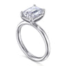 Unite - 14K White Gold Emerald Cut Solitaire Diamond Engagement Ring