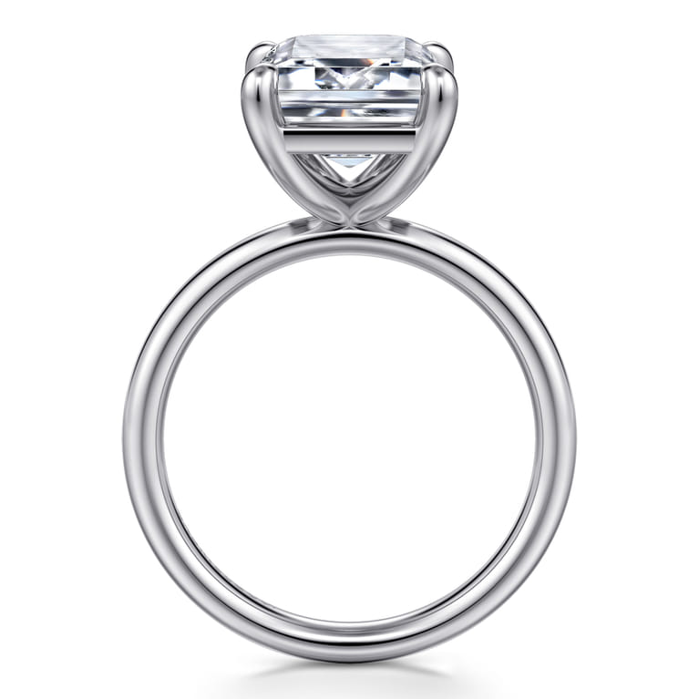 Unite - 14K White Gold Emerald Cut Solitaire Diamond Engagement Ring - Shot 2