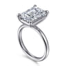 Unite - 14K White Gold Emerald Cut Solitaire Diamond Engagement Ring