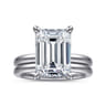 Unite - 14K White Gold Emerald Cut Solitaire Diamond Engagement Ring