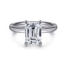 Unite - 14K White Gold Emerald Cut Solitaire Diamond Engagement Ring