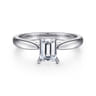 Jamie - 14K White Gold Emerald Cut Diamond Engagement Ring