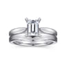 Jamie - 14K White Gold Emerald Cut Diamond Engagement Ring