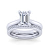 Lauren - 14K White Gold Emerald Cut Diamond Engagement Ring