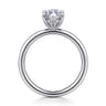Elia - 14K White Gold Solitaire Marquise Shape Diamond Engagement Ring - 0.05 ct