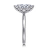 Elia - 14K White Gold Solitaire Marquise Shape Diamond Engagement Ring - 0.05 ct