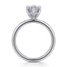 Cari - 14K White Gold Marquise Shape Diamond Engagement Ring - 0.06 ct