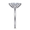 Cari - 14K White Gold Marquise Shape Diamond Engagement Ring - 0.06 ct