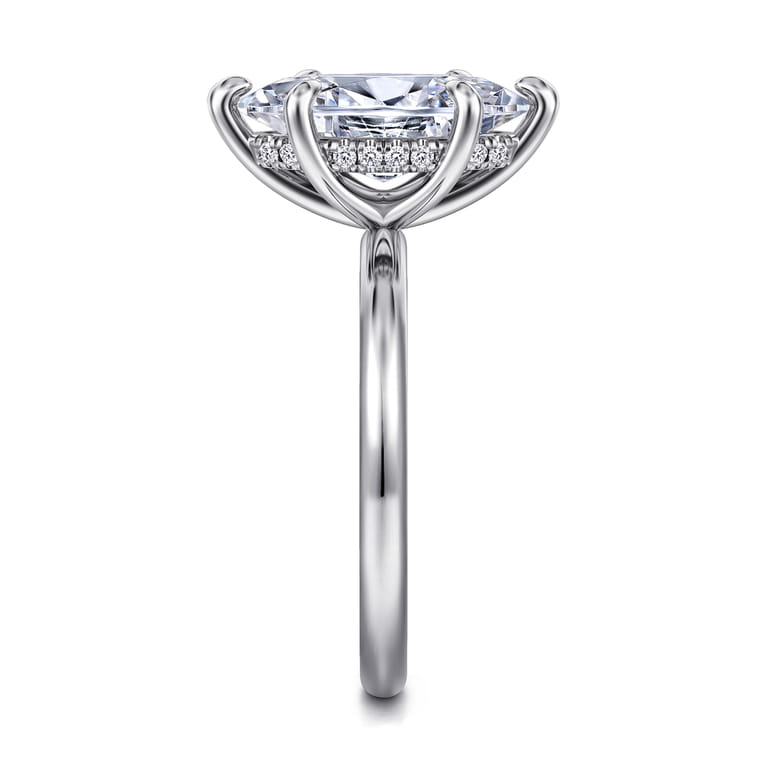 Cari - 14K White Gold Marquise Shape Diamond Engagement Ring - 0.07 ct - Shot 5