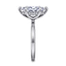 Cari - 14K White Gold Marquise Shape Diamond Engagement Ring - 0.07 ct
