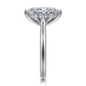 Aure - 14K White Gold Marquise Shape Solitaire Diamond Engagement Ring - 0.05 ct