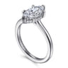 Aldon - 14K White Gold Marquise Shape Diamond Engagement Ring - 0.08 ct