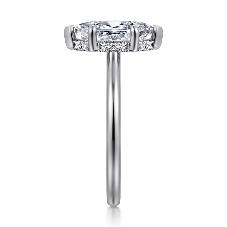 Aldon - 14K White Gold Marquise Shape Diamond Engagement Ring - 0.08 ct - Shot 4