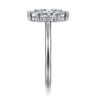 Aldon - 14K White Gold Marquise Shape Diamond Engagement Ring - 0.08 ct