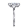 Peace - 14K White Gold Marquise Shape Diamond Engagement Ring - 0.08 ct